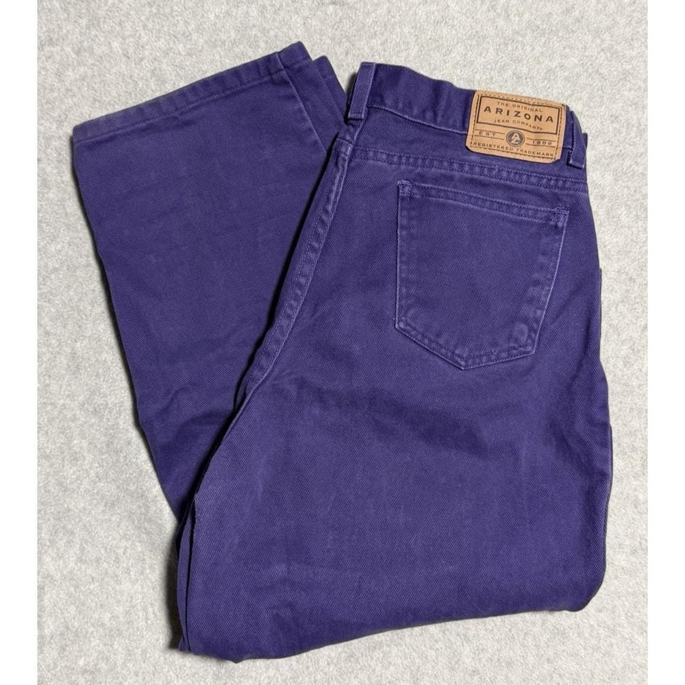 Vintage 90s Arizona Jean Co Purple Denim Jeans Youth Teen Size 16 1/2